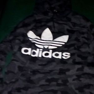 Adidas brand New snow army fatigue hooded sweatshirt black,white and grey.Ret$65